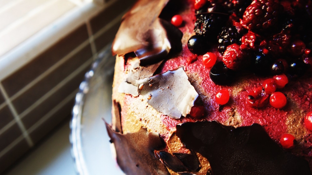 Torta de Chocolate e Morango
