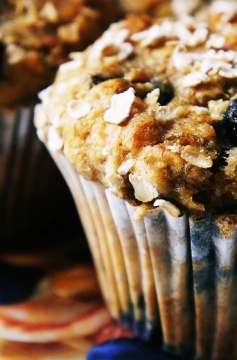 Muffin de Banana e Mirtilo