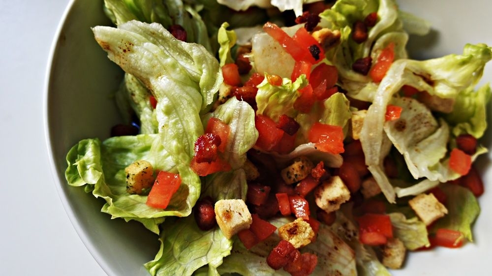 Salada Crocante com Bacon
