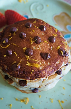 Receita de Panqueca com Chocolate e Raspas de Laranja