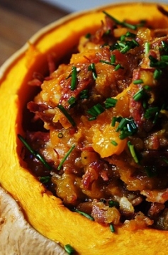 Charque na Moranga (ou abóbora?)