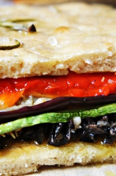 Sanduíche Vegano de Focaccia