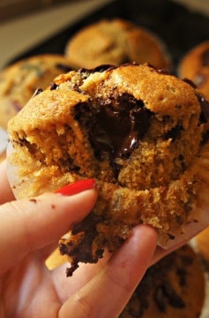 Receita de Muffins de Baunilha com Gotas de Chocolate