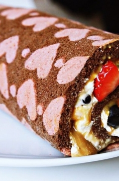 Receita de Rocambole Desenhado