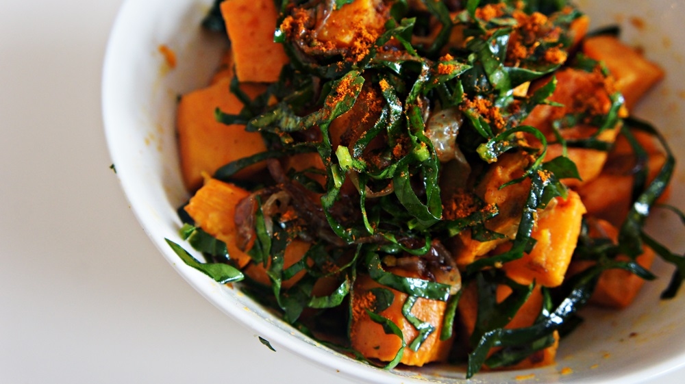 Salada de Batata Doce com Curry