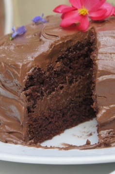 Receita de Bolo de Chocolate da Nigella com Cobertura de Chocolate Meio Amargo