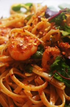 Receita de Linguine com Camarão do Jamie Oliver