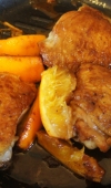 Sobrecoxa de Frango com Molho de Laranja e Aceto Balsâmico