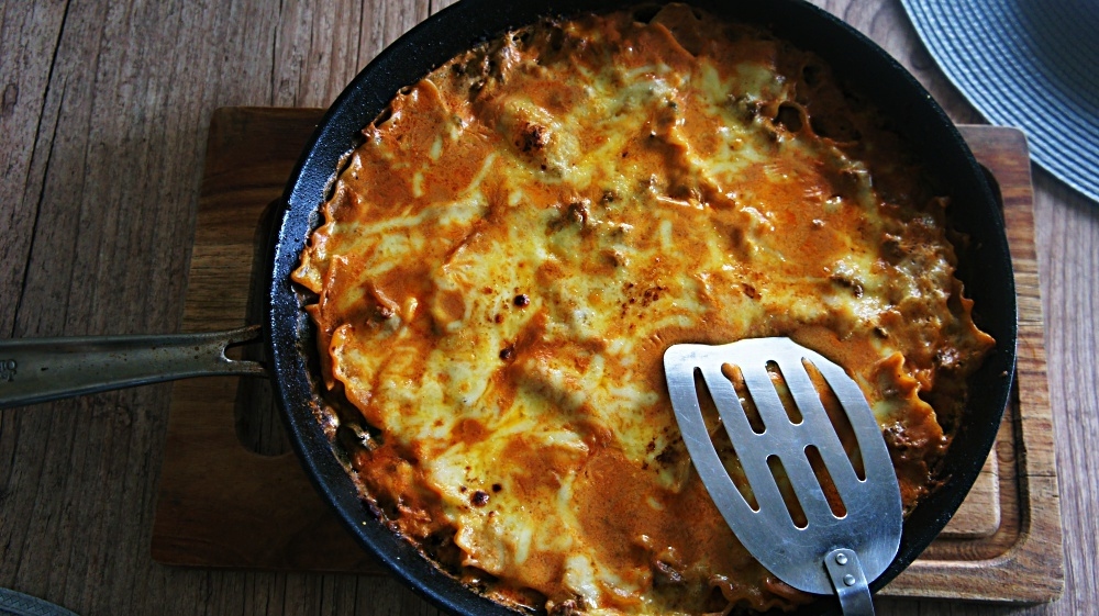 Receita de Lasanha Bolonhesa de Frigideira