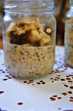 Receita de Pudim de Chia com Banana, Chocolate e Aveia