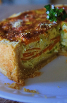 Receita de Quiche de Abobrinha, Cenoura e Queijo Coalho