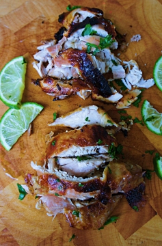 Receita de Sobrecoxa Assada no Molho de Mel e Limão